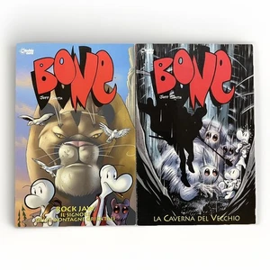 Bone Comics In Italiano Volume 5 & 7 Rock Jaw La Caverna Del Vecchio Jeff Smith - Picture 1 of 8