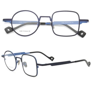 Marco de gafas de titanio para hombres Desajuste para mujeres retro nerd redondas gafas cuadradas funky - Imagen 1 de 28