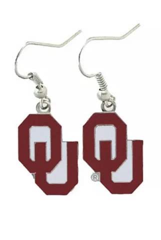 University of Oklahoma Sooners NCAA Aminco Dangle Logo Earrings Cover