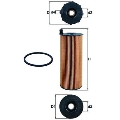 Oil Filter For Audi A6 Allroad C6 2.7 TDI Quattro Mahle 057002561L 057115561K - Image 1 of 4