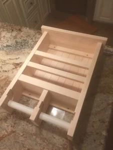 Custom Maple Magazine Rack And Toilet Paper Holder - Picture 1 of 9