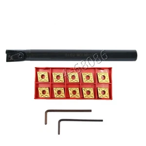 S16Q-MCLNR12 16*180mm Innenloch Bohrstab HALTER + CNC CNMG120404 Hartmetalleinsatz - Bild 1 von 9