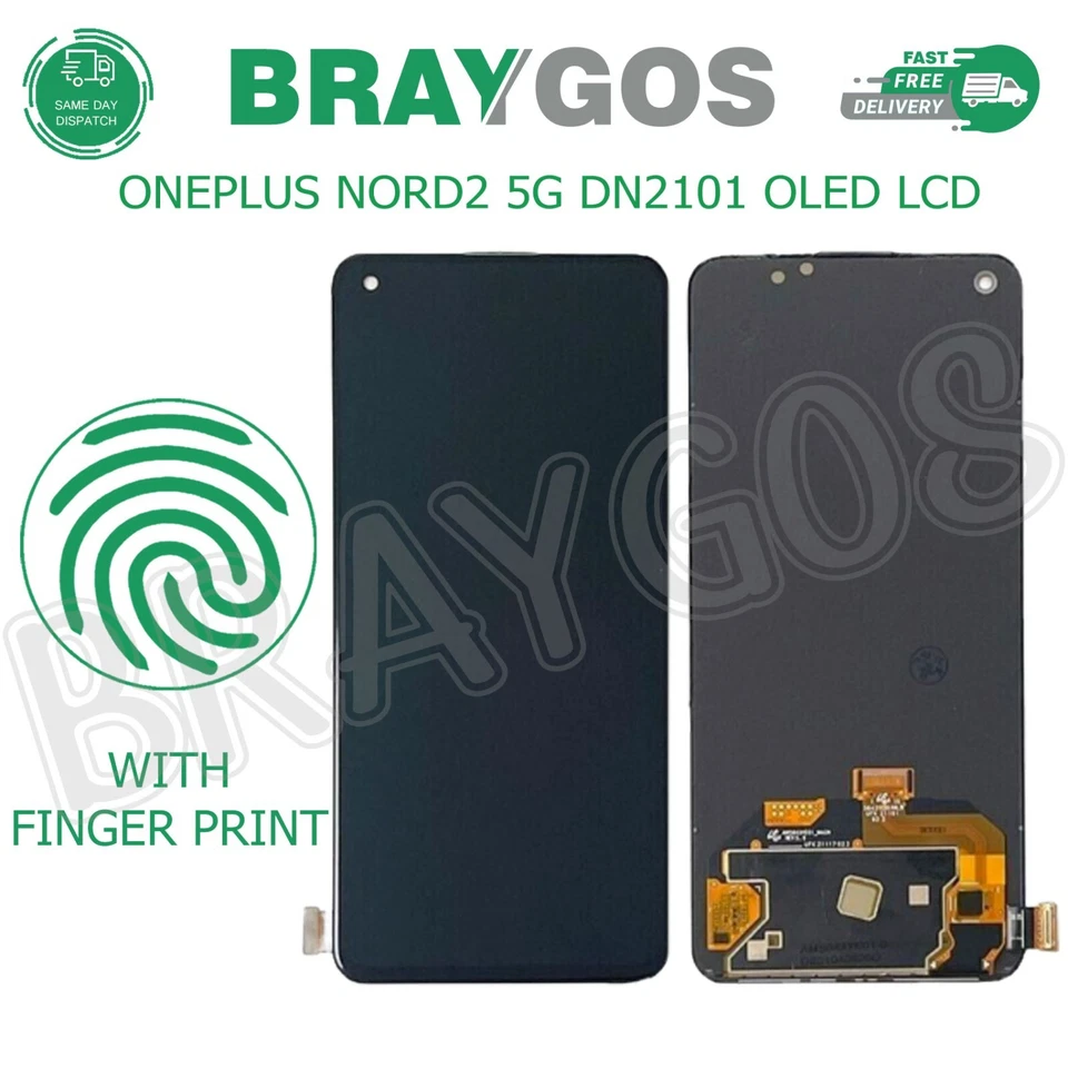 Replacement For ONEPLUS NORD2 5G DN2101 OLED Touch Screen LCD Display Black - Image 1 of 4
