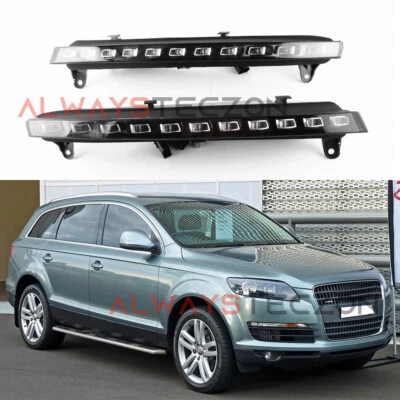 For Audi Q7 2007 2008 2009 LED DRL Daytime Running Light Bumper Fog Lamp w Turn - Image 1 of 4