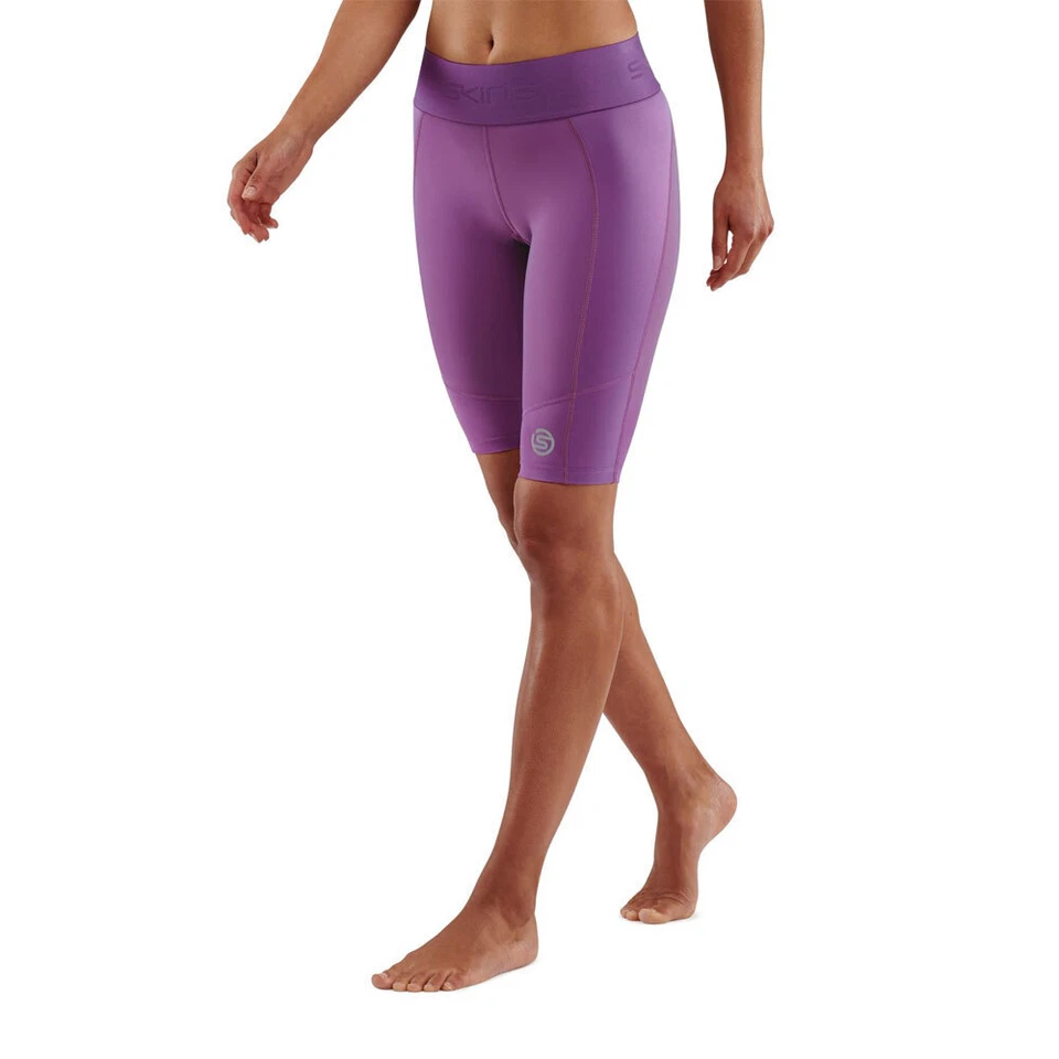 SKINS Compression Series 3 Womens S Half Tights Activewear/Fitness/Gym Amethyst