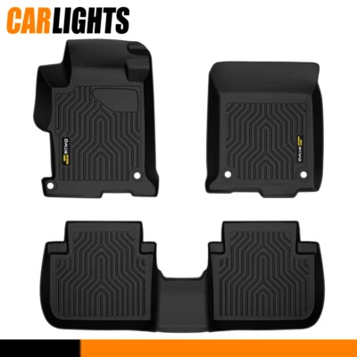 TPE All Weather Floor Mat Set Liners Fit For 2013-2017 Honda Accord Sedans Black - Image 1 of 4