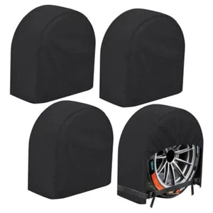 RV Tire Covers 4-Pack, 5 Layer Nonwoven Waterproof 27"-29" Dia. 4Pack-Black - Imagen 1 de 7