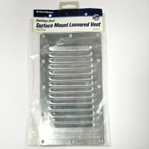 WEST MARINE 5" X 9" STAINLESS STEEL LOUVERED VENT BOAT SAIL Model 227009 - Picture 1 of 5