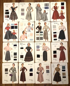 Vintage Maisonette Home Sales Sample Kit Dress Fabric Swatch Sample Form 1950s - Picture 1 of 24