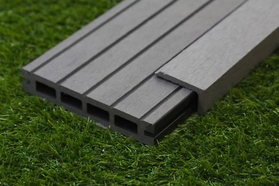 Any SQM Square Metres of Wooden Composite Decking Inc Boards Edging Fixing Packs - Image 1 of 4