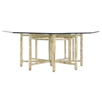 McGuire for Baker Furniture Bamboo  Hexagonal Dining Table NO GLASS - Image 1 of 4