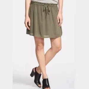 James Perse Skirt Size 3 Womens Green Solid Viscose Drawstring NWT - Picture 1 of 1