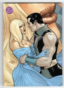 MARVEL 2011 DANGEROUS DIVAS E14 EMBRACE FOIL INSERT CARD EMMA FROST & NAMOR