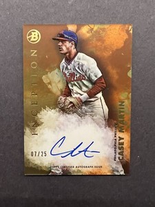 2021 Bowman Inception Orange Foil CASEY MARTIN Rookie RC Auto SP /25 PHILLIES