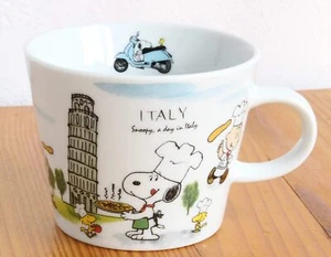 Peanuts Snoopy Travel Coffee Mug Cup Italy 370ml Made in Japan - Picture 1 of 5