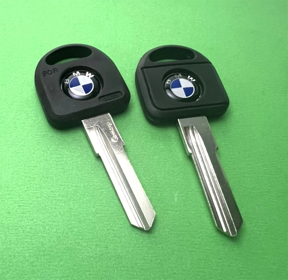 Pair Blank Key Uncut For BMW E21 E12 E30 E24 E28 SERIES 3 5 7 M3 M5 2 Side Black - Image 1 of 1