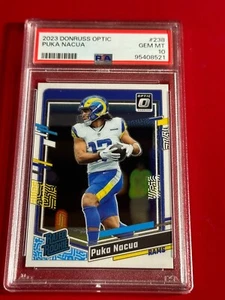 2023 Donruss Optic Puka Nacua PSA 10 Rams Rookie - Picture 1 of 2
