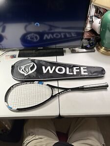 Wolfe Graphite Squash Racquet 140g Weight One Size, PreStrung with Bag New