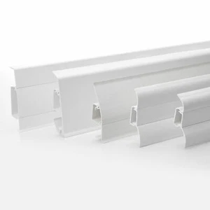 SOCKELLEISTEN WEIß 70mm - 75mm Laminatleisten ab 10m Fussleisten Zubehör - Bild 1 von 6
