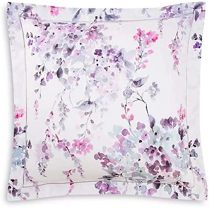 ANNE DE SOLENE ROMANCE EURO SHAMS GLICINE VIOLETTE FIORE PUPAZZO ROSA CALDO ARGENTO - Foto 1 di 6
