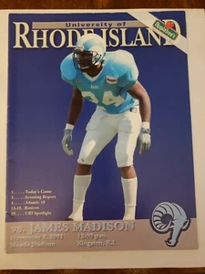 2002 Nov 2 Univ of Rhode Island vs James Madison Official Football Program(MH127 - Picture 1 of 3