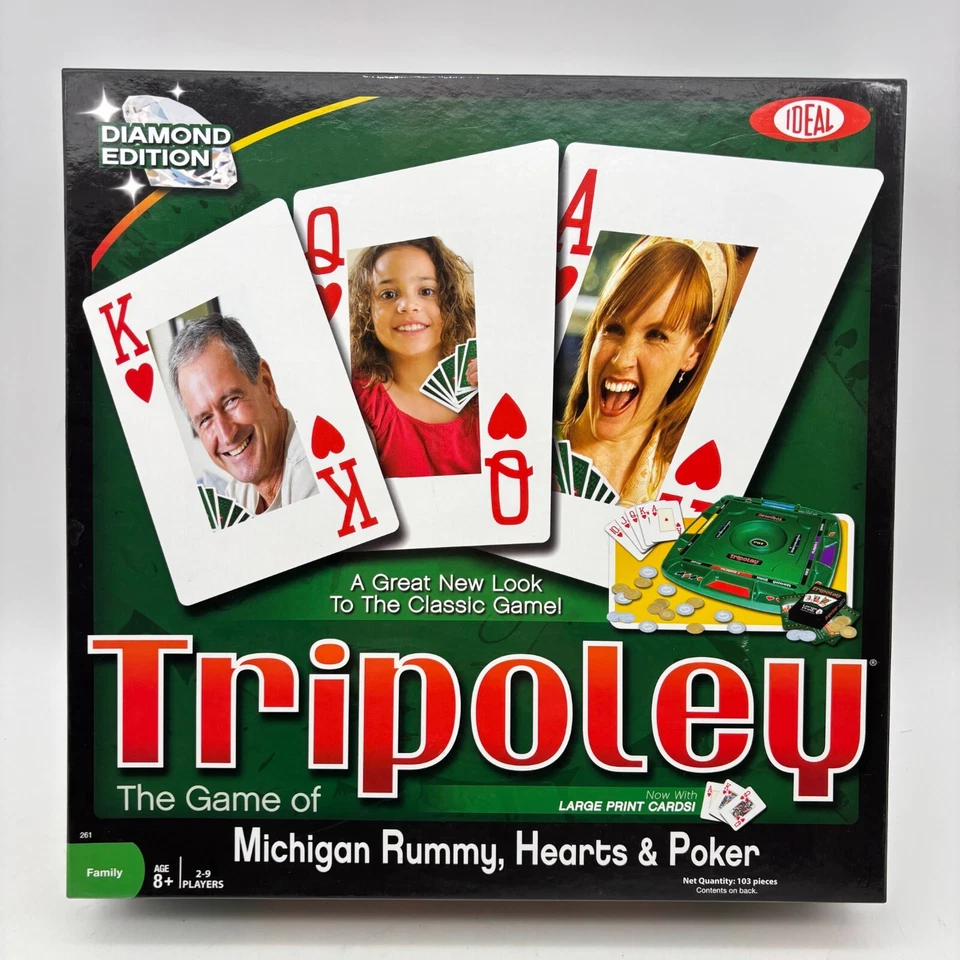 Tripoley Diamond Edition 完整 Ideal 2010 Rummy Hearts 扑克 — 第 1/4 张图片