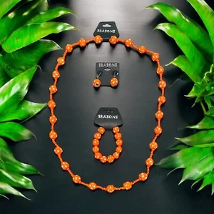 Tennessee Volunteers Wood Bead Spirit Jewelry Set-Necklace,Bracelet,Earrings-New - Picture 1 of 2