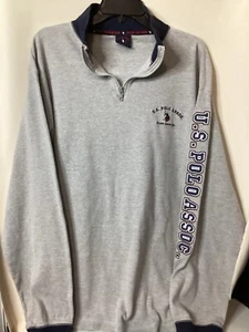 Vintage U.S. POLO ASSOC. Men’s Pullover 1/4 Zip Sweatshirt 2XL - Picture 1 of 10