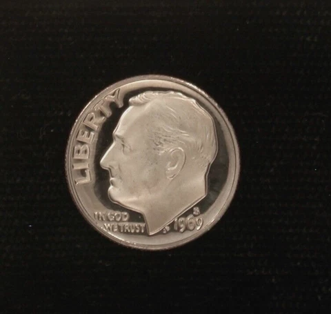 1969s 10c MEGA-GRADE DCAM PROOF !!!!! ULTRA HEAVY 2-SIDED FROST !!!!! Cover