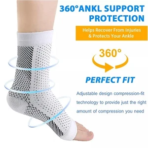 Nylon Neuropathy Socks Foot Pain Relief Compression Ankle Socks Women Men - Picture 1 of 24
