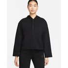 Nike Sportswear Women's Full-Zip Hoodie Jacket S Black Long Sleeve Active Boxy