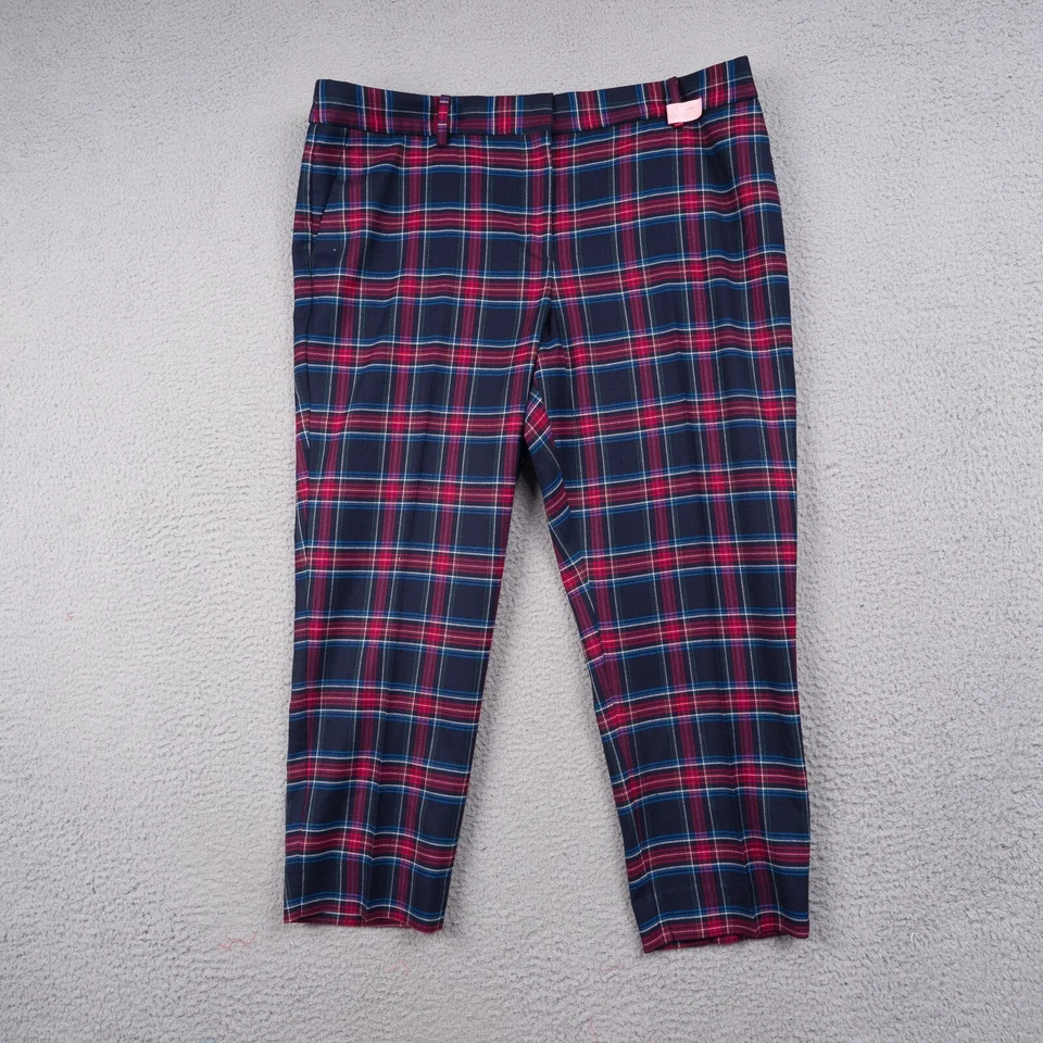 Talbots Pants Women 16P Petite Tartan Plaid Wool Blend Hampshire Ankle - Image 1 of 4