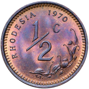 Rhodesia - Elizabeth II - Coin - 1/2 Cent 1970 - Pretoria - Uncirculated UNC - Picture 1 of 2