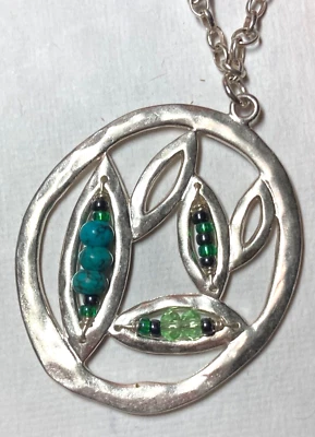 Collar Silpada N2103, Turquesa Estabilizada, Howlita y Cuentas Semilla, S/S Foto 1 de 4