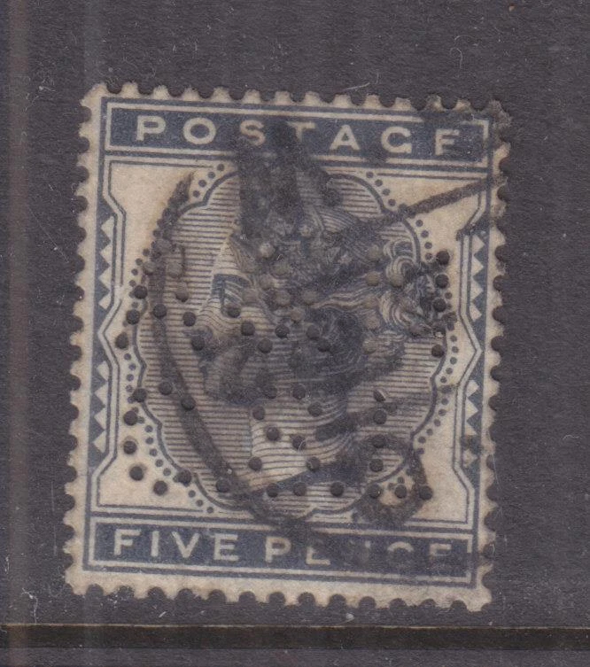 GREAT BRITAIN, 1881 5d. Indigo, used perf. A & N, CSL. Foto 1 de 1