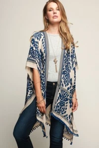 Navy Kimono Cover Up (One Size) - Picture 1 of 4