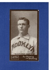 TOMMY CORCORAN, Brooklyn Grooms/Dodgers|1895 Mayo Cut Plug N300 REPRINT 1986 GD