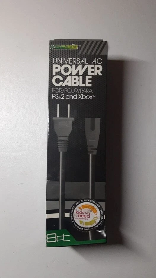 НОВЫЙ универсальный кабель питания переменного тока для Playstation 2 и оригинальной Xbox - Изображение 1 из 1
