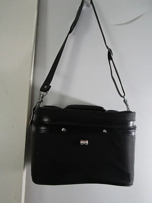 VTG American Tourister Luggage Black Canvas Makeup Case Carry On Bag - Image 1 of 4