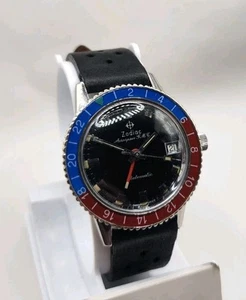 Vintage Zodiac Aerospace GMT Pepsi Bezel Men's Watch Keeps Excellent Time - Picture 1 of 21