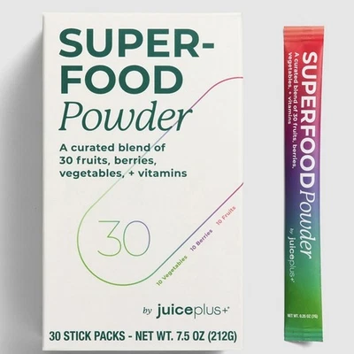 Juice Plus+ SUPER-FOOD Powder (30Tubes) Fruits/Berries/Veggies/Vitamins ~ 05/26 - Image 1 of 4
