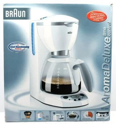 NEW! Braun KF580 AromaDeluxe Coffee Maker, 10-Cup Digital OEM SEALED NOS RARE - Image 1 of 4