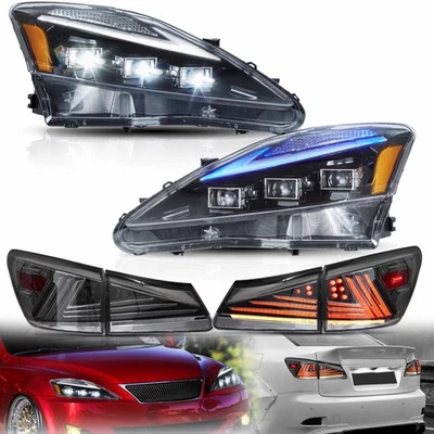 VLAND LED Blaue DRL Scheinwerfer+Heckleuchte Für 2006-2014 Lexus IS250 IS350 ISF - Bild 1 von 4