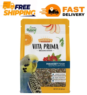 VITAKRAFT Sunseed Vita Prima Wholesome Nutrition Parakeet Food, 2 LBS