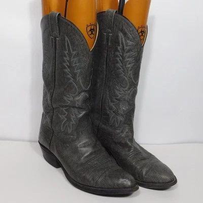 Botas de Vaquero de Colección NOCONA 3002 Gris Cuero Canguro Punta Redonda Para Hombre EE. UU. 9D Foto 1 de 4