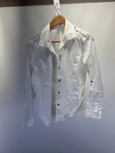 Chico's No Iron Shirts Women's Size 1 White Ctn Stretch Long Sleeve Button Down - Picture 1 of 3