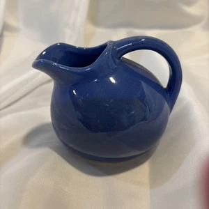 VTG Tilt Ball Ceramic Pottery Cobalt Blue Creamer/Pitcher - Picture 1 of 6