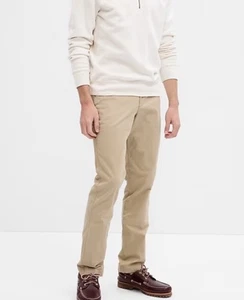 Gap Flex Essential Khaki Slim Fit Men’s Size 33x28 Iconic Khaki Mid Rise $59.99 - Picture 1 of 10