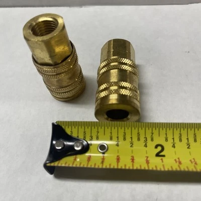 Dixon Quick Coupling 2MF2-B. Sold In Pair of 2. 1/4”ARO MAN COUP 1/4” NPT BRASS - Image 1 of 4