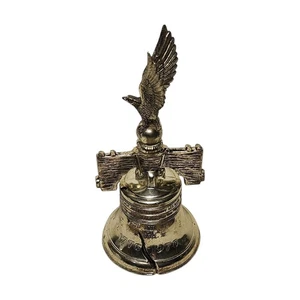 Silver Toned Eagle Handle Liberty Bell Bicentennial America Patriotic 5.5” Vtg - Picture 1 of 7